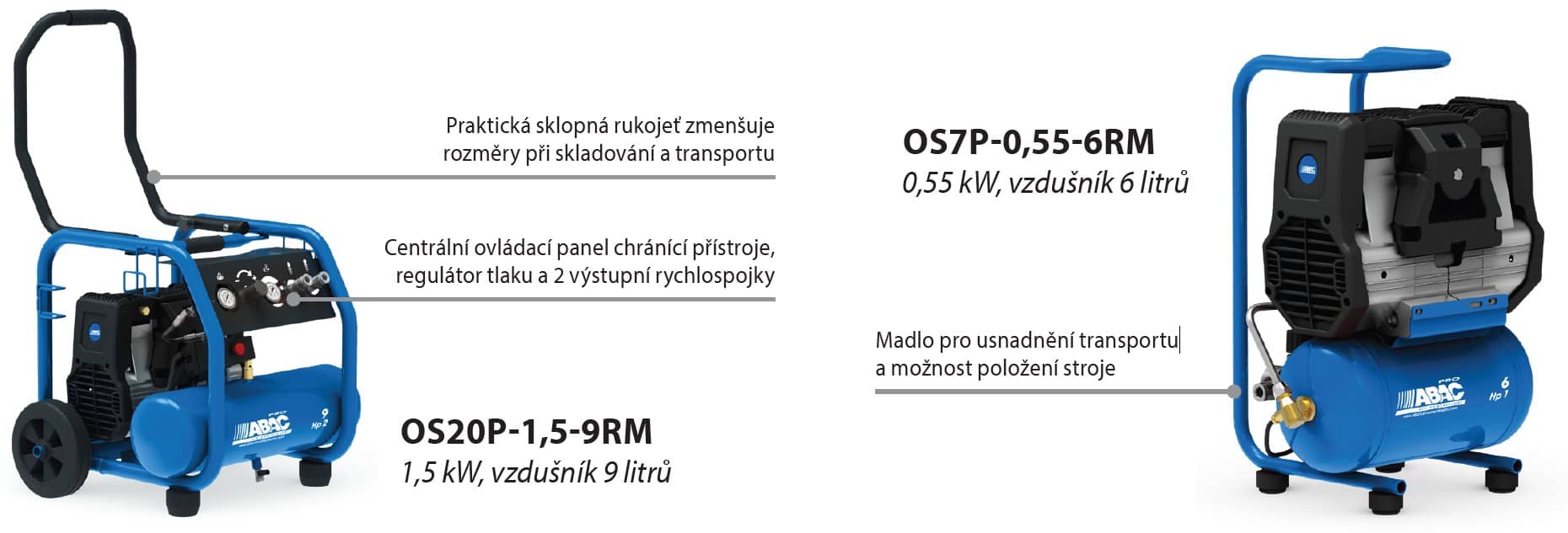 Praktická sklopná rukojeť zmenšuje rozměry při skladování a transportu