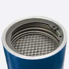 Pružinový systém ochrany adsorbentu